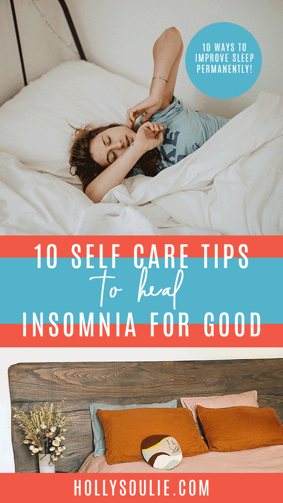 I had insomnia for more than 10 years, and it was so frustrating! Luckily I was able to identify a lot of the causes and improve it to where I’d say I found my own cure. Women should pay attention to #9! Here are 10 physical self care tips to heal insomnia. I share my favorite natural remedies and ways to end your insomnia for good. #insomnia #insomniatips