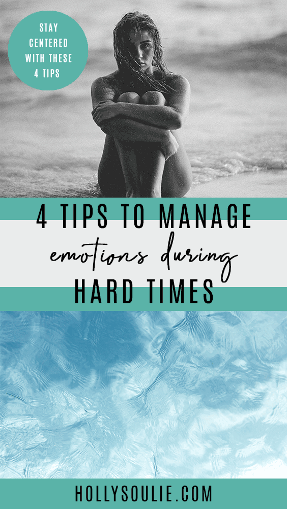It can be so hard to manage your emotions when you're going through a challenge. Since this is something I've struggled with, I want to share 4 tips to manage emotions during hard times. It's never easy to stay dedicated to self care when life has you down, but these 4 tips are simple ways to stay in touch with yourself and stay afloat. #managingemotions #selfcare #emotions 